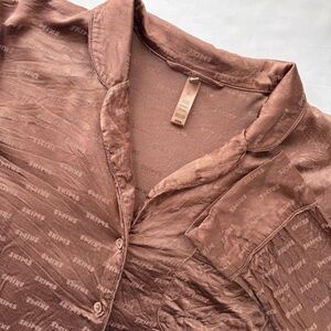 Skims Button Up Sleep Top Size Medium